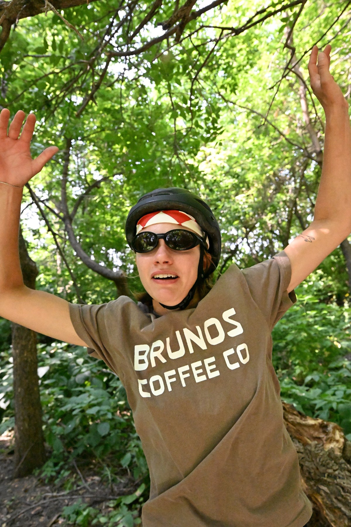 Brown T-Shirt with BRUNOS COFFEE CO across the chest